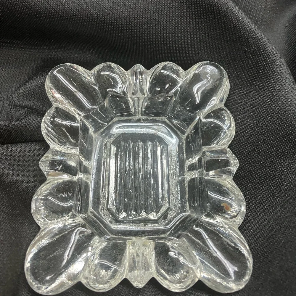 Vintage Assorted Lot of 2 Glass Ashtray/Trinket Holder
